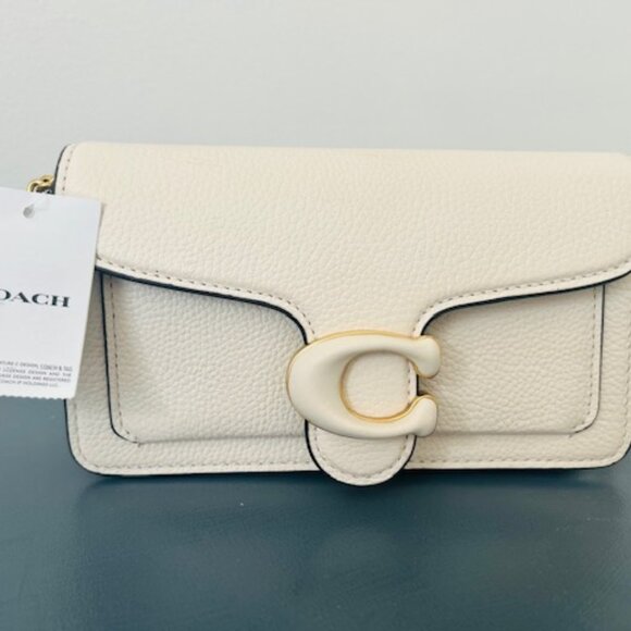 BRAND NEW WITH TAGS : Coach Tabby Crossbody Wristlet - Brass/Chalk - Picture 3 of 16